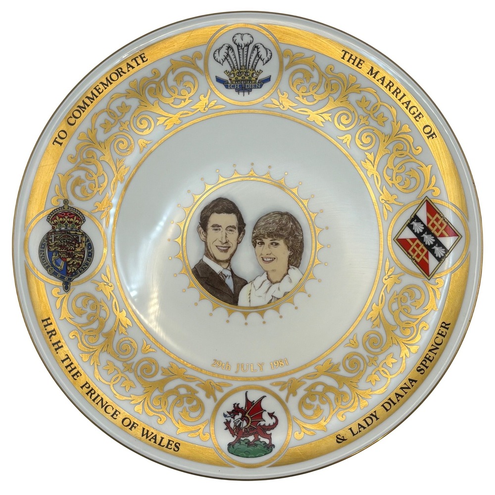 Royal Worcester 1981 Royal Wedding Plate Charles Diana Limited Edition 266/3000